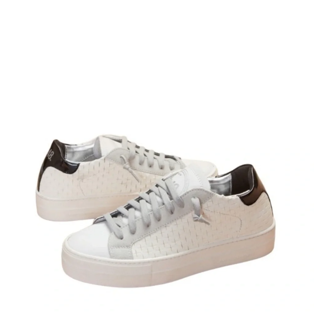 P448 Thea Overload Leather Low Top‎ Platform Sneakers